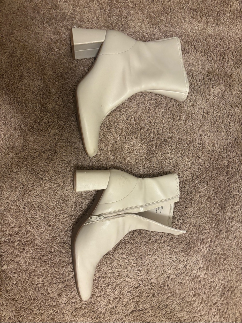 Target White Block Heel Ankle Boots